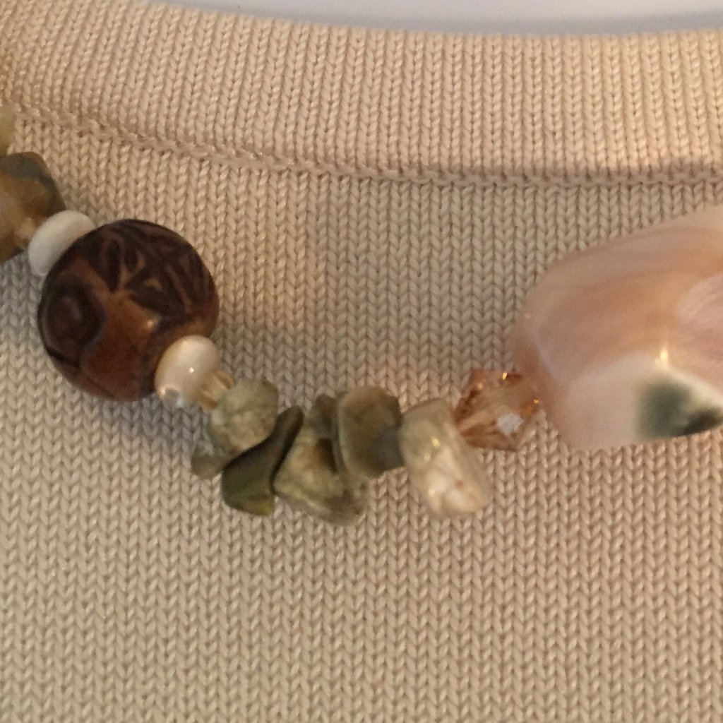 Euc Ross-Simons Single-Strand Chip Bead Nugget Necklace Pendant 18 2 45$